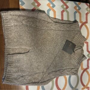 Le Lis Taupe Cable Knit Turtleneck Sweater